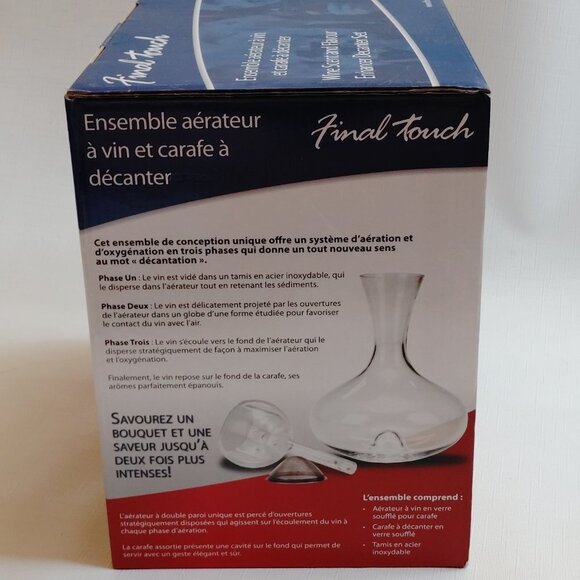 FINAL TOUCH Wine Scent and Flavour Enhancer Decanter Set BNIP - Picture 11 of 12